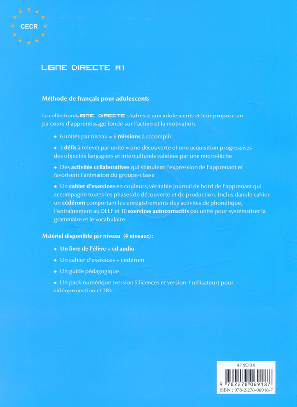 Бумажная книга «Ligne Directe. Livre de l'Eleve 1 (+ CD)», авторов Валери Леменьер, Ильхам Бинан, Софи де Обри, Анико Палфави - фото №1