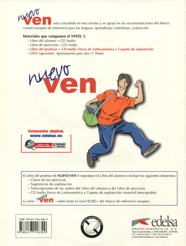 Бумажная книга «Nuevo Ven 1. Libro del Profesor (+ 3 CD-ROM)», авторов Франциска Кастро, Фернандо Марин Аррес, Рейес Моралес, Соледад Роза - фото №1