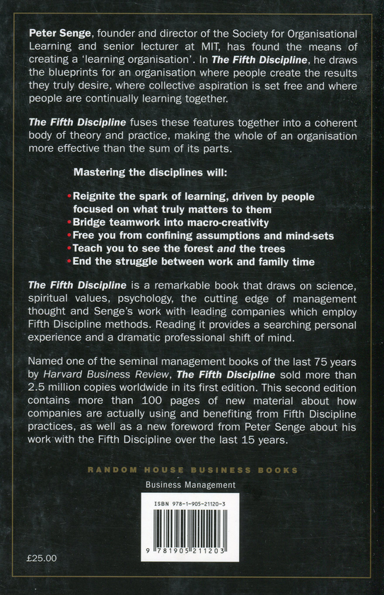 Бумажная книга «The Fifth Discipline. The Art and Practice of The Learning Organization», автор Питер Сенге - фото №1