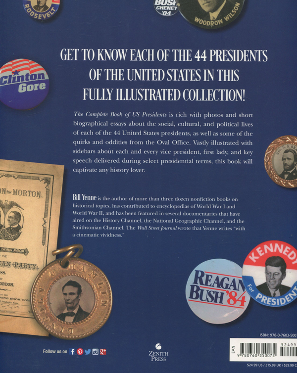 Бумажная книга «The Complete Book of US Presidents », автор Билл Йенн - фото №1