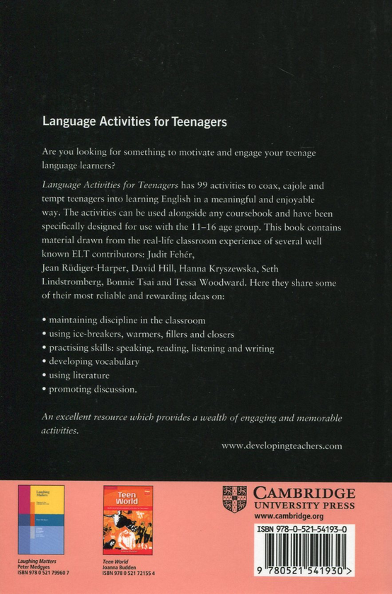 Паперова книга «Language Activities for Teenagers» - фото №1