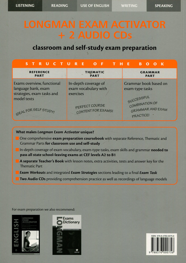 Бумажная книга «Longman Exam Activator. Teacher's Book. Classroom and self-study preparation for all B1 level exams», авторов Доминика Чандлер, Марта Уминска - фото №1