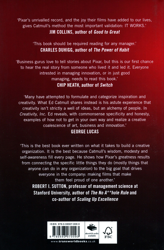 Бумажная книга «Creativity, Inc. Overcoming the Unseen Forces That Stand in the Way of True Inspiration», автор Эд Кэтмелл - фото №1