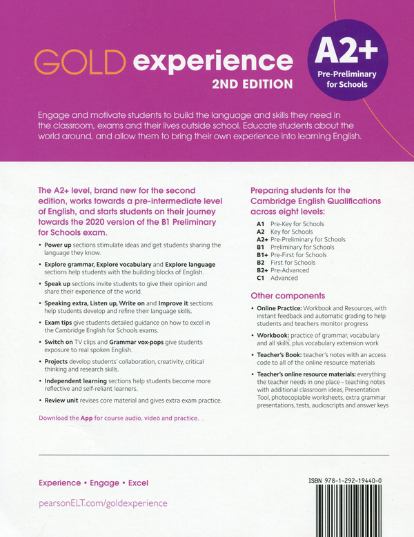 [object Object] «Gold Experience. Students' Book. A2+», авторов Аманда Марис, Шейла Дигнен - фото №2 - миниатюра