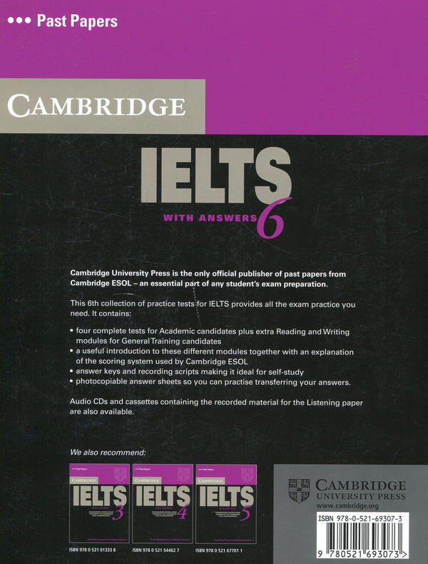 Бумажная книга «Cambridge IELTS 6. Student's Book with Answers» - фото №1