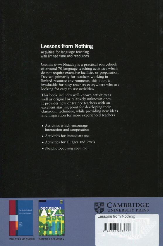 [object Object] «Lessons from Nothing. Activities for Language Teaching with Limited Time and Resources», автор Брюс Мэрсленд - фото №2 - миниатюра