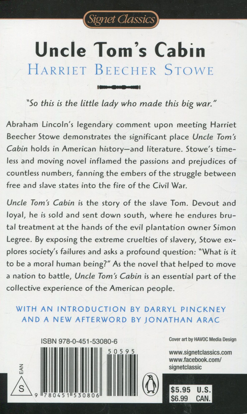 Бумажная книга «Uncle Tom's Cabin», автор Гарриет Бичер-Стоу - фото №1