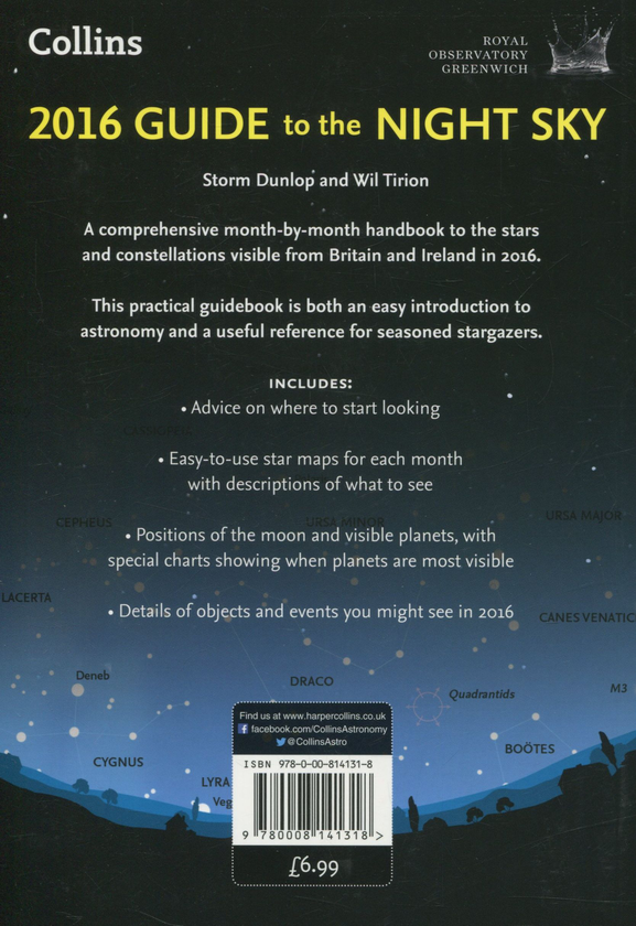 Бумажная книга «Guide to the Night Sky 2016 », авторов Сторм Данлоп, Уил Тирион - фото №1