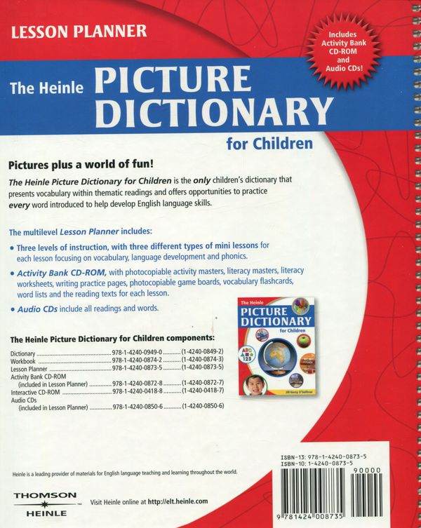 Бумажная книга «Heinle Picture Dictionary for Children. Lesson Planner (+ 3 CD, Activity Bank CD-ROM)», автор Барбара М. Линд - фото №1