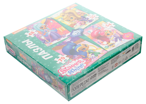  «Набір пазлів Ranok-Creative Shimmer and Shine 4 в 1 (15190005Р)», бренду Ranok-Creative - фото №1