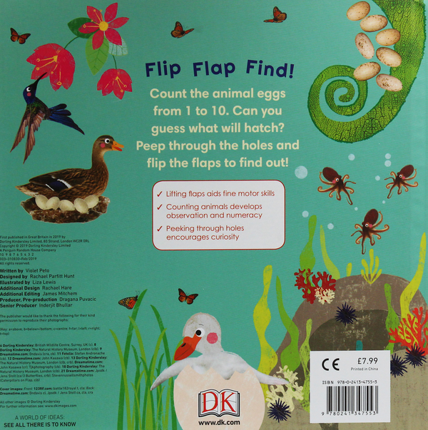 Паперова книга «Flip, Flap, Find! Counting 1, 2, 3», автор Вайолет Пето - фото №1