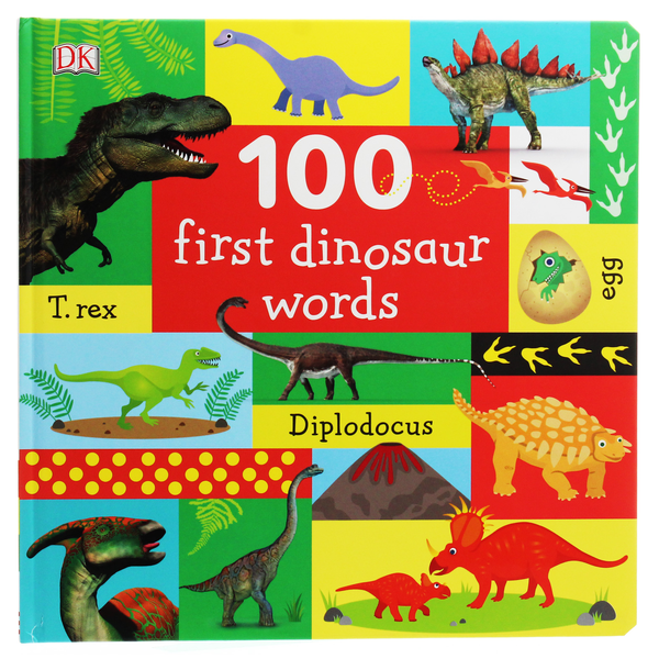 Паперова книга «100 First Dinosaur Words», автор Доун Сіретт - фото №1