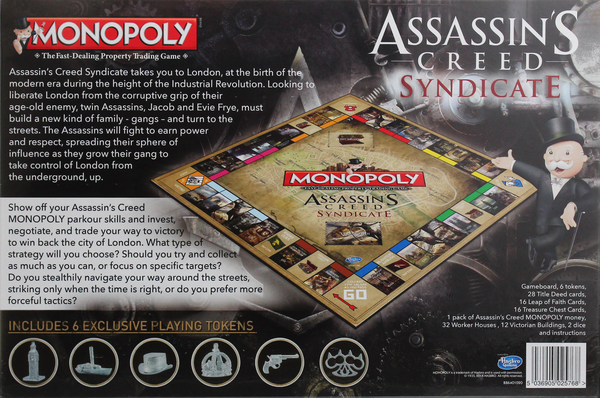  «Настольная игра Hasbro Monopoly Assassins Creed Syndicate (5036905025768)», бренда Hasbro - фото №1