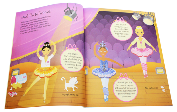 Паперова книга «Sticker Dolly Dressing Ballerinas», автор Лєоне Пратт - фото №1