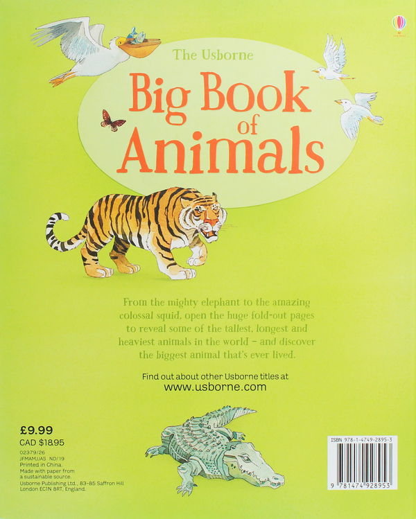 Бумажная книга «The Usborn Big Book of Animals», автор Хазел Мэскелл - фото №1