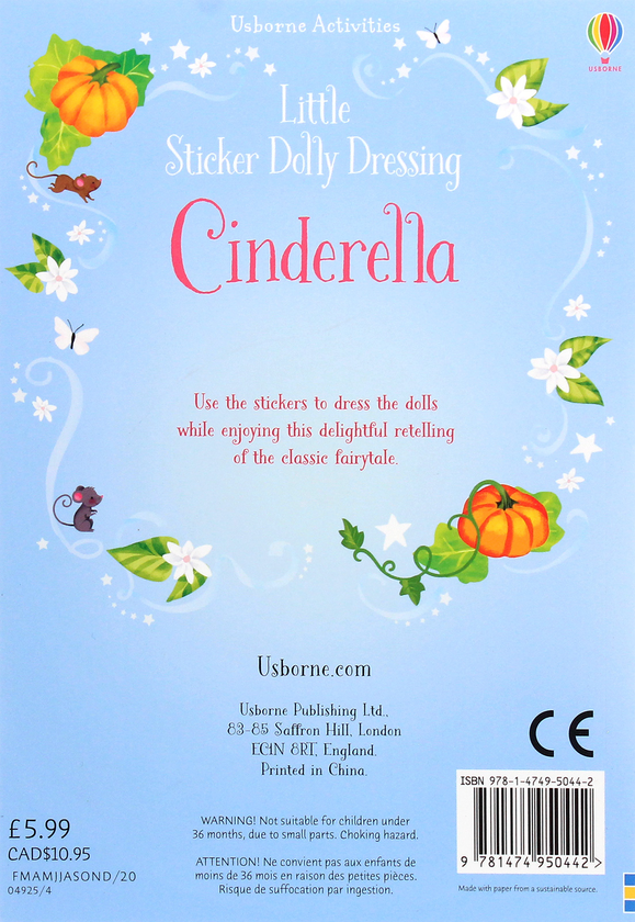 [object Object] «Little Sticker Dolly Dressing. Cinderella», автор Фіона Вотт - фото №2 - мініатюра