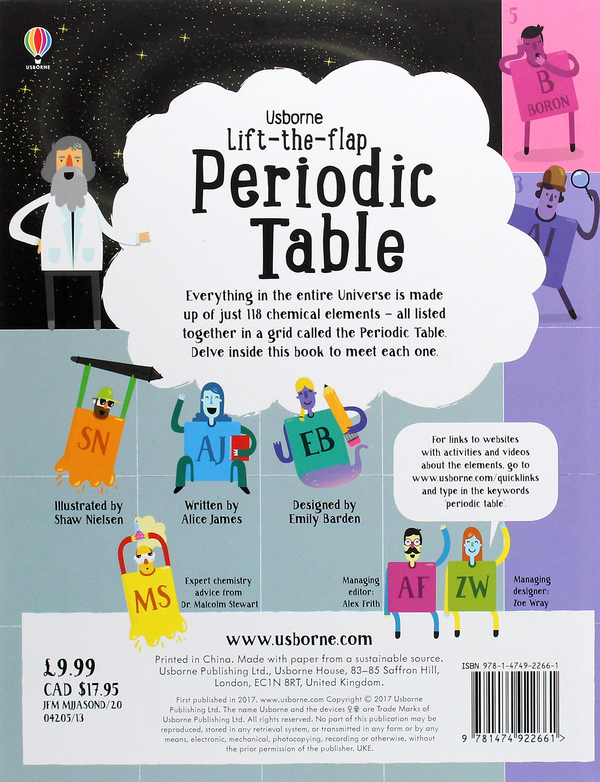 Бумажная книга «Lift-The-Flap Periodic Table», автор Элис Джеймс - фото №1