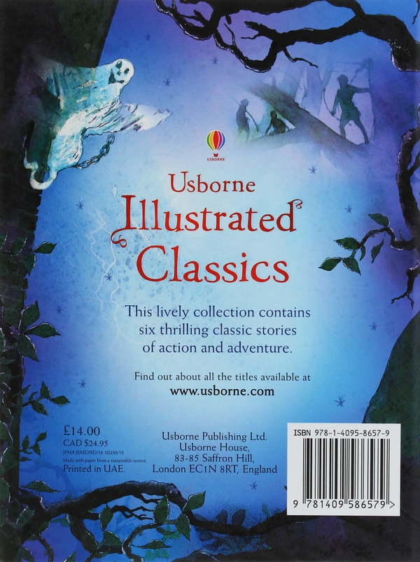 Бумажная книга «Usborne Illustrated Classics. Robinson Crusoe & Other Stories», авторов Жюль Верн, Оскар Уайльд, Джонатан Свифт, Даниель Дефо, Роб Ллойд Джонс, Джон Мид Фолкнер - фото №1