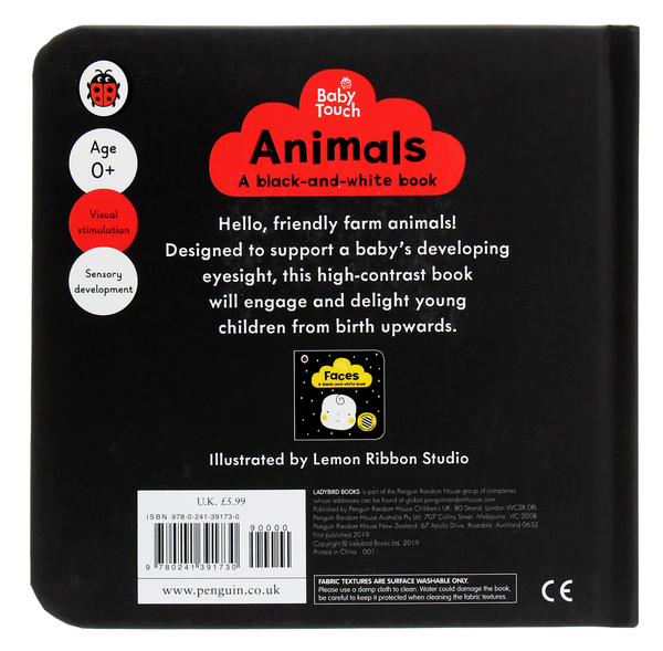 Паперова книга «Baby Touch. Animals. A black-and-white book» - фото №1