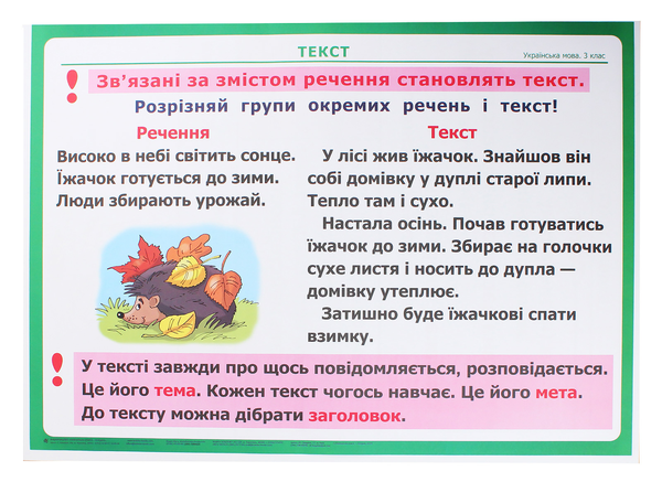 Бумажная книга «Українська мова та читання. Таблиці. 3 клас», авторов Наталья Будная, Зоя Головко - фото №1
