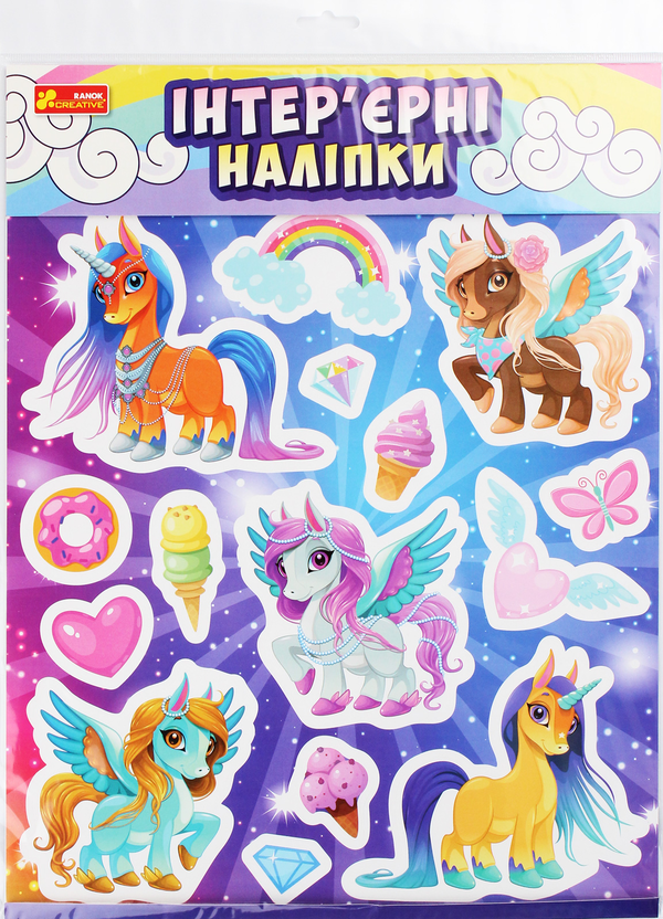 «Интерьерные наклейки Ranok-Creative Единороги (15181007У)», бренда Ranok-Creative - фото №1