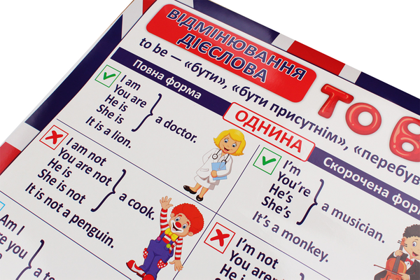 Паперова книга «Плакат. Дієслово To be» - фото №1
