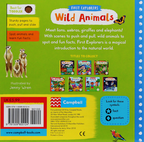 Паперова книга «First Explorers: Wild Animals» - фото №1