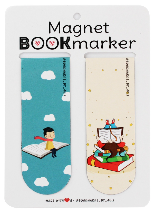«Набір магнітних закладок для книг Bookmarks Reading again 2 шт (406)», бренда Bookmarks - фото №1