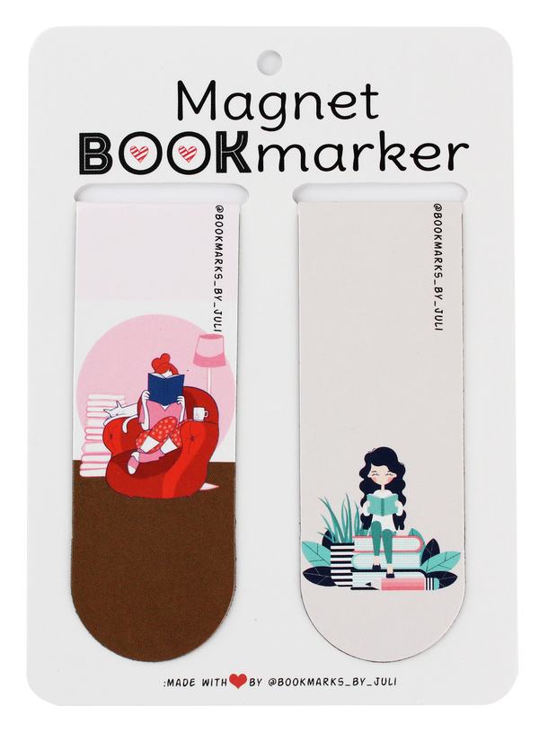  «Набор магнитных закладок для книг Bookmarks My books 2 шт (383)», бренда Bookmarks - фото №1