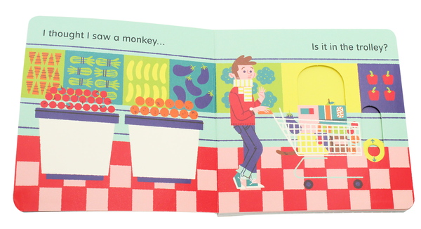 Паперова книга «I thought I saw a... Monkey!», автор Лідія Ніколз - фото №1