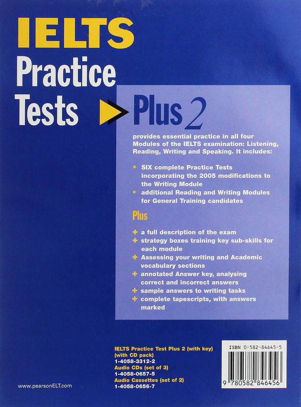 Паперова книга «IELTS Practice Tests Plus 2 with Key», авторів Джудіт Вілсон, Морган Террі - фото №1