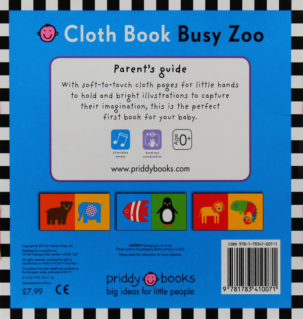 Паперова книга «Busy Zoo. Cloth Book» - фото №1