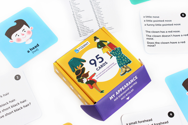 Бумажная книга «Мій зовнішній вигляд. 95 карток для вивчення англійської мови» - фото №1