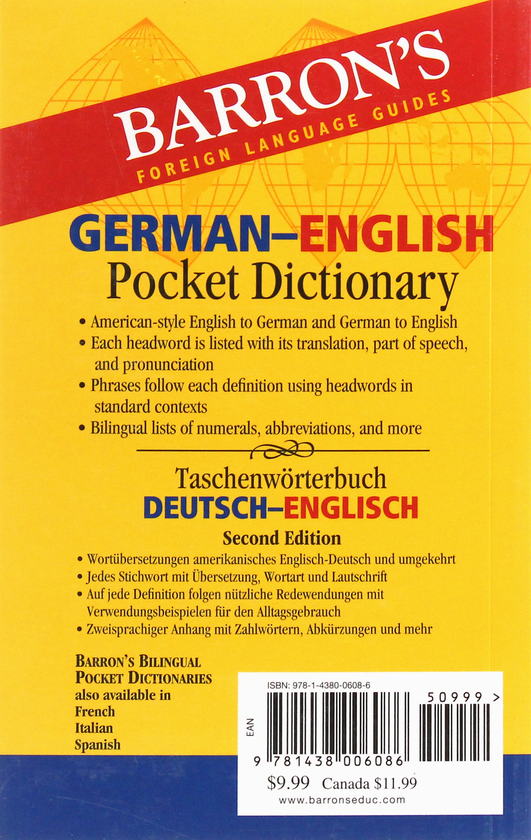 Паперова книга «German-English Pocket Dictionary : 70,000 words, phrases & examples», автор Урсула Мартіні - фото №1