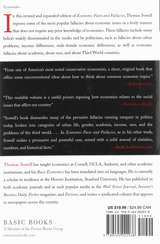 Бумажная книга «Economic Facts and Fallacies», автор Томас Соуэлл - фото №1