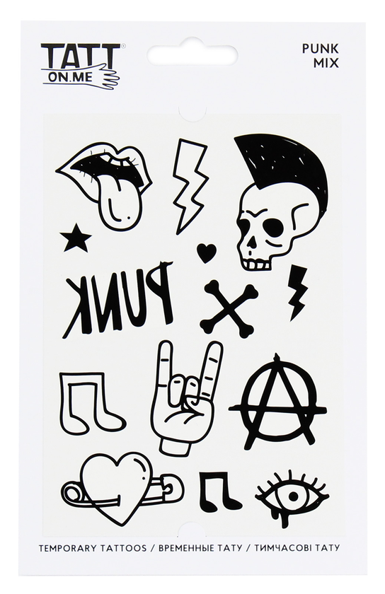 «Тимчасові тату TATTon.me Punk mix», бренду TATTon.me - фото №1