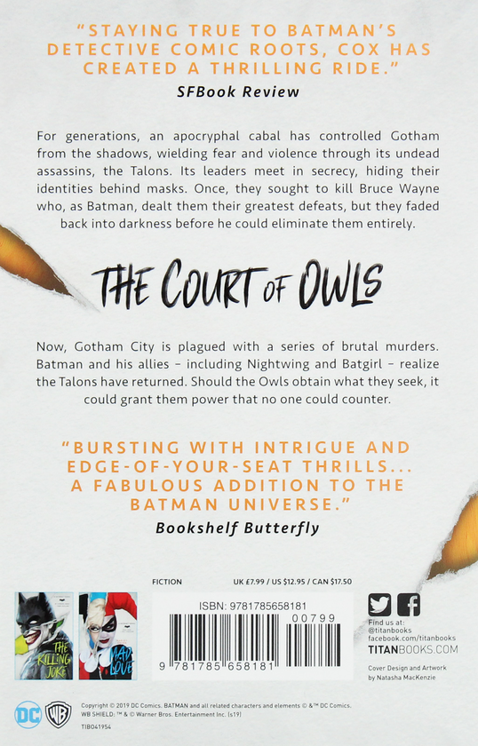 Бумажная книга «Batman. The Court of Owls», автор Грег Кокс - фото №1