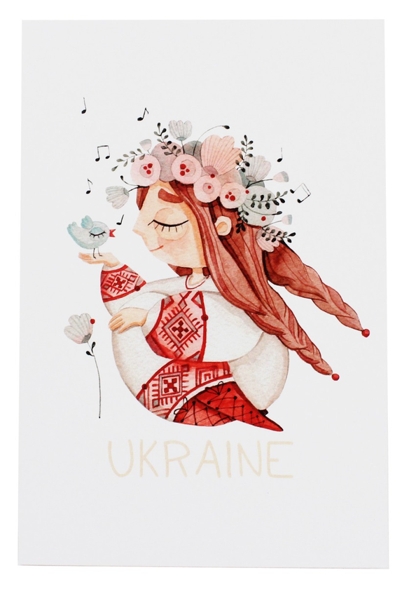 «Листівка Ukraine. Пташечка», бренда PollyArt - фото №1