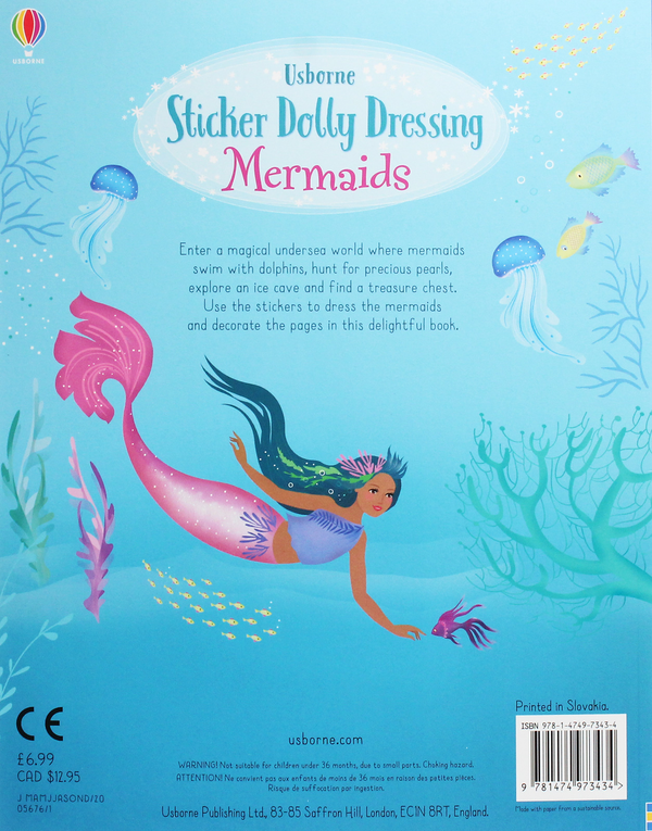 Бумажная книга «Sticker Dolly Dressing. Mermaids», автор Фиона Уотт - фото №1