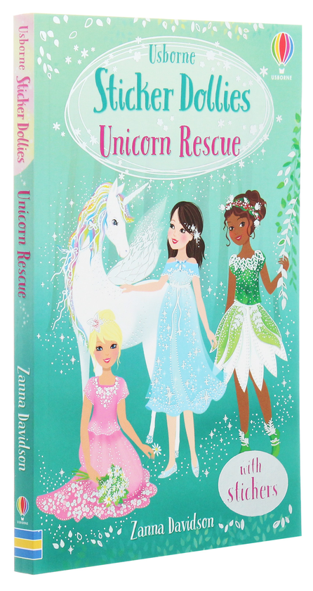 Паперова книга «Sticker Dolly Stories. Unicorn Rescue», автор Занна Девідсон - фото №1