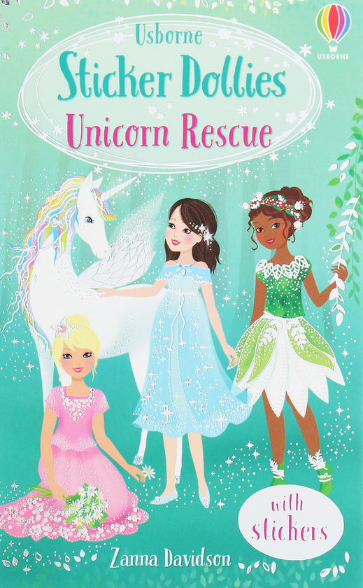 Паперова книга «Sticker Dolly Stories. Unicorn Rescue», автор Занна Девідсон - фото №1