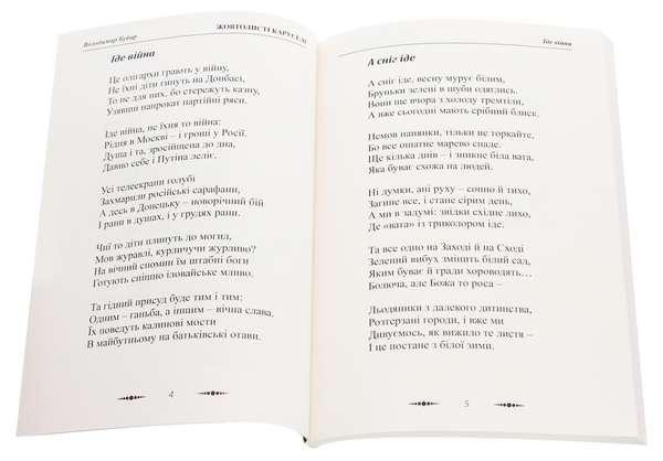 Паперова книга «Жовтолисті каруселі», автор Володимир Бубир - фото №1