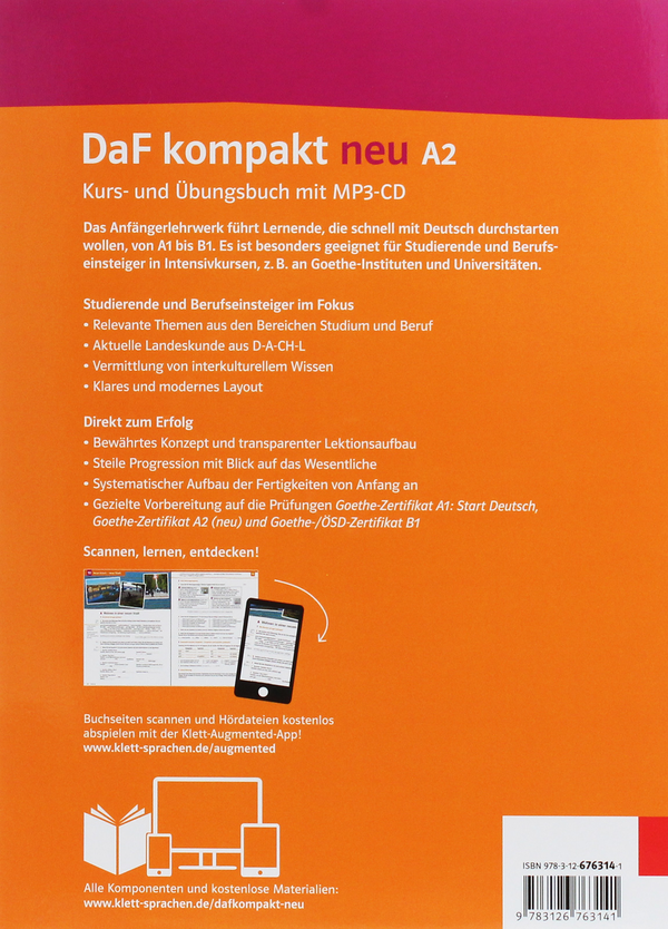 Бумажная книга «DaF kompakt neu A2. Kurs- und Ubungsbuch (+CD-Rom)» - фото №1