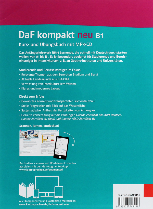 Бумажная книга «DaF kompakt neu B1. Kurs- und Ubungsbuch (+ CD-Rom)» - фото №1