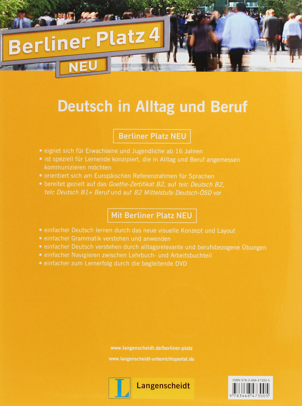 Паперова книга «Berliner Platz 4. NEU. Lehr- und Arbeitsbuch (+ 2 CD-Rom's)», автор Ральф Соннтаг - фото №1