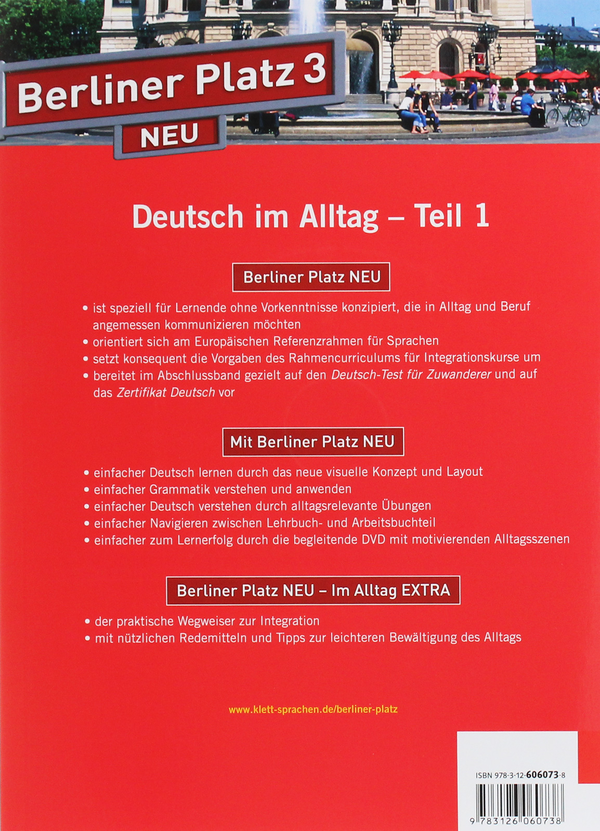 Паперова книга «Berliner Platz 3. NEU. Lehr- und Arbeitsbuch. Teil 1 (+CD-Rom)», авторів Крістіан Лемке, С’юзан Кауфманн, Ральф Соннтаг - фото №1