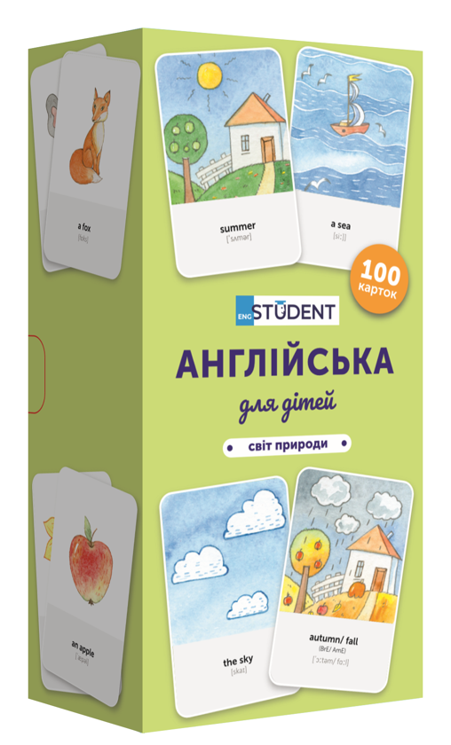 Книга Англійська для дітей. Світ природи. 100 карток