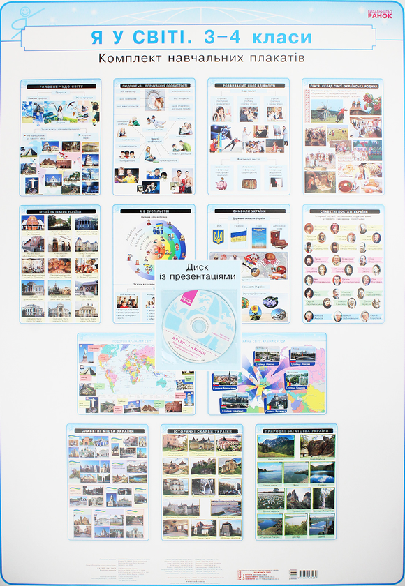 Книга Я у світі. 3-4 класи. Комплект навчальних плакатів...