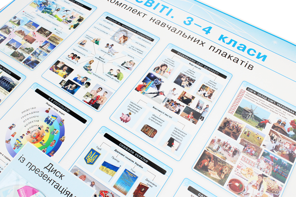 Бумажная книга «Я у світі. 3-4 класи. Комплект навчальних плакатів (+ СD диск)», автор Нина Косовцева - фото №1