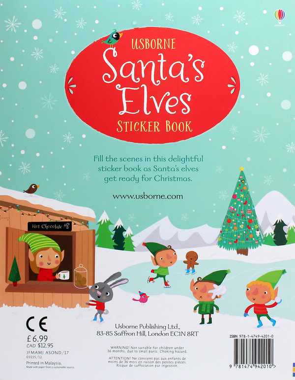 [object Object] «Santa's Elves Sticker Book», автор Фиона Уотт - фото №2 - миниатюра